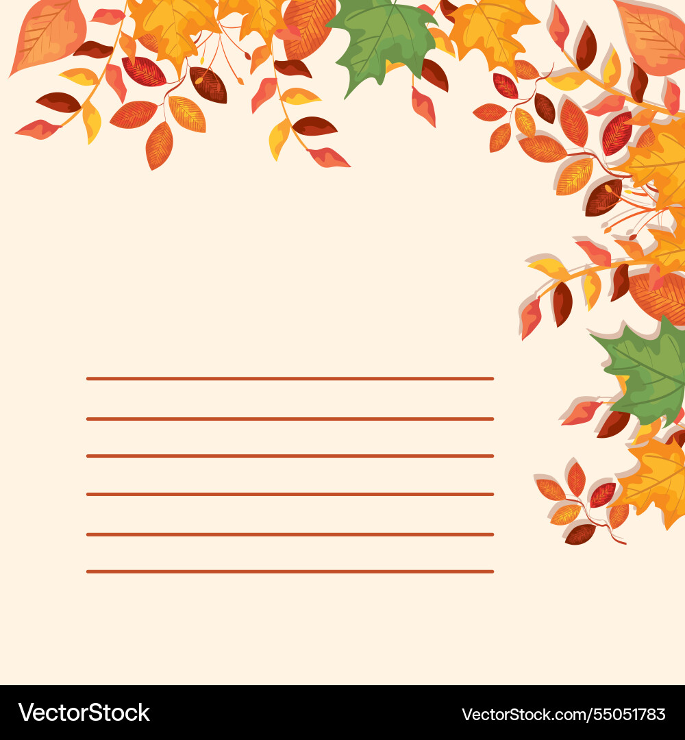 Modern and minimalist autumn design with fa Vector Image