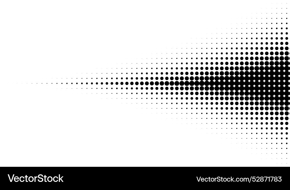 Monochrome gradient halftone dots background Vector Image