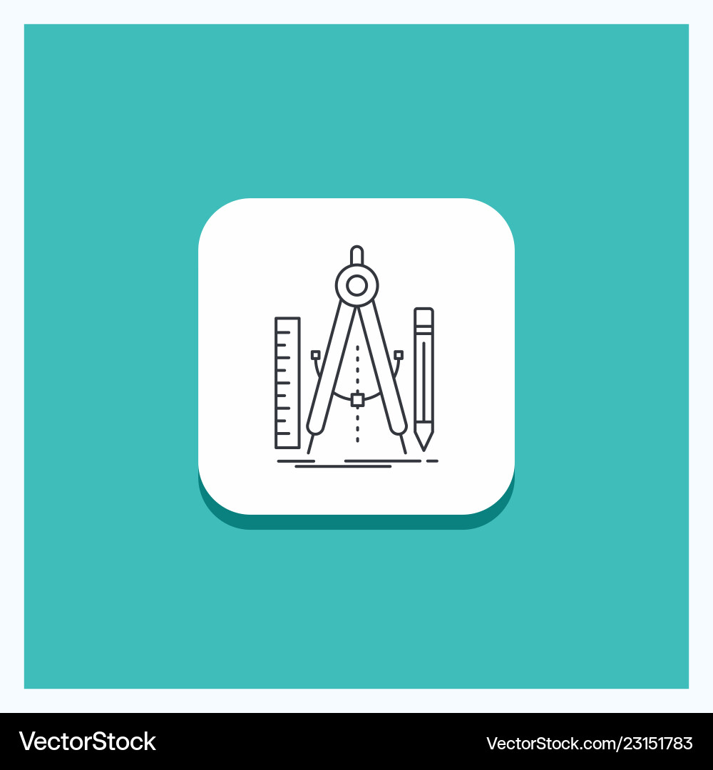 Round button for build design geometry math tool vector image