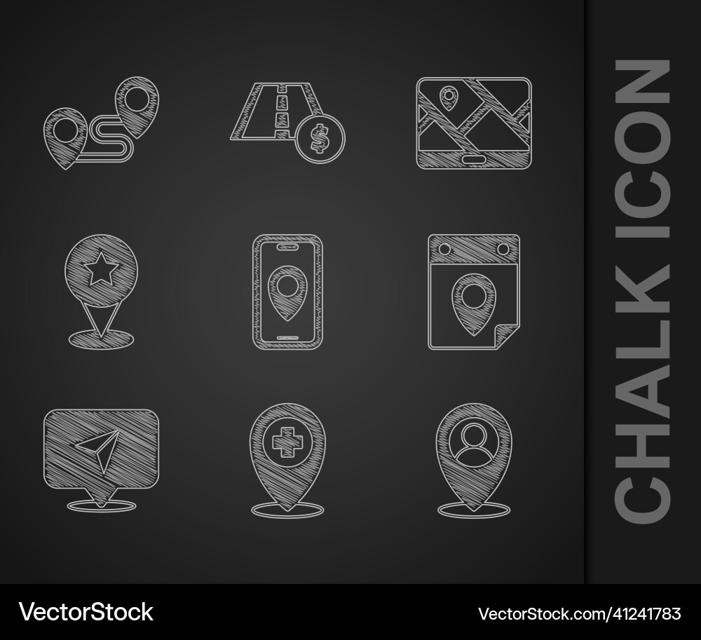 Set city map navigation location with cross Set city map navigation location with cross vector image