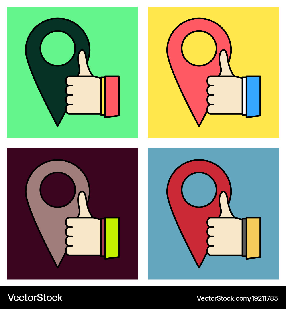 Set like icon web pointer in eps 10 Vector Image
