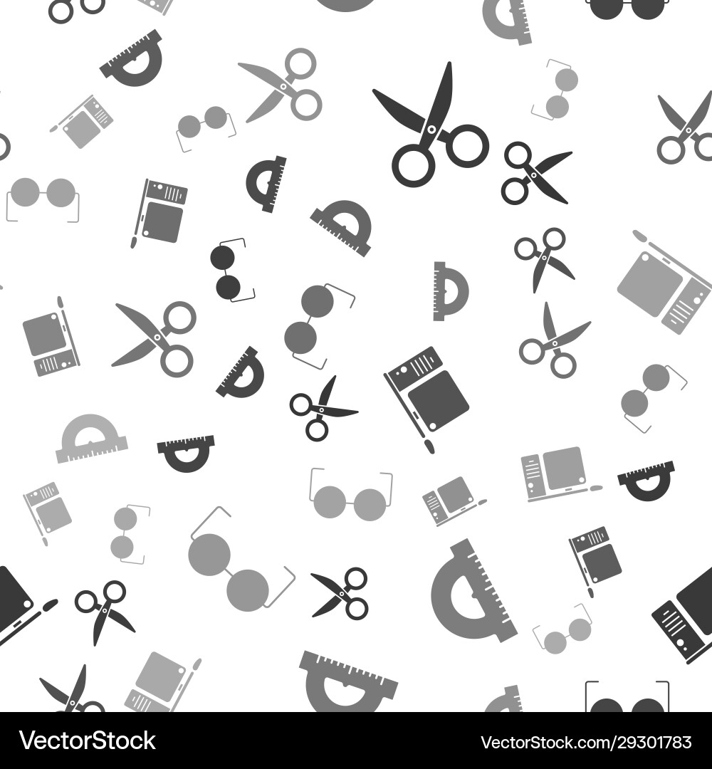 Set scissors protractor grid for measuring Set scissors protractor grid for measuring vector image