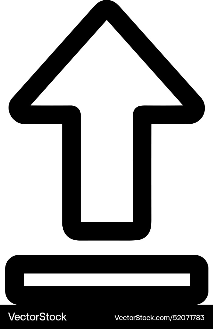 Upload outline icon symbol image Upload outline icon symbol image Vector Image