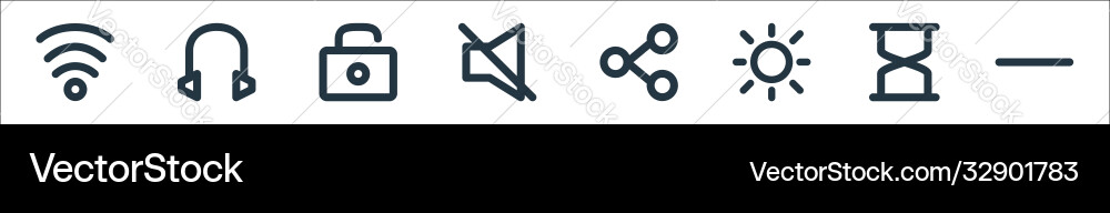 User interface line icons linear set quality User interface line icons linear set quality vector image