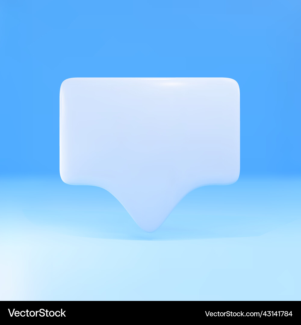 3d empty reminder popup message 3d empty reminder popup message vector image