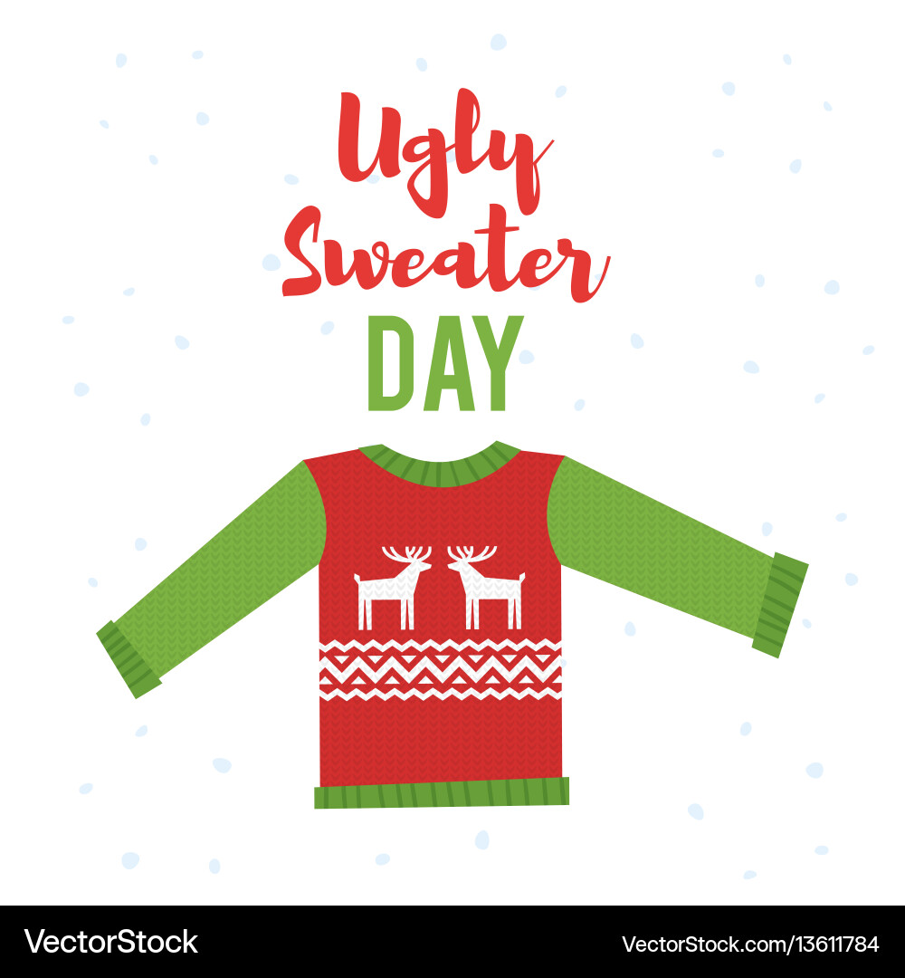 Cartoon style of ugly sweater Cartoon style of ugly sweater vector image