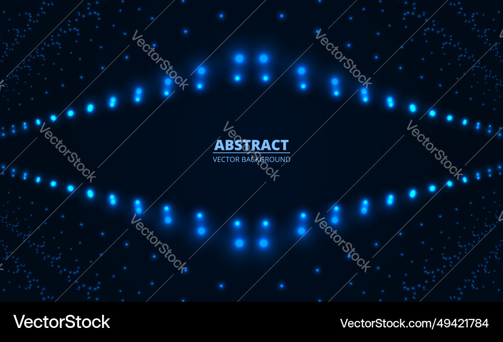 Digital abstract technology particle wave in dark Digital abstract technology particle wave in dark vector image
