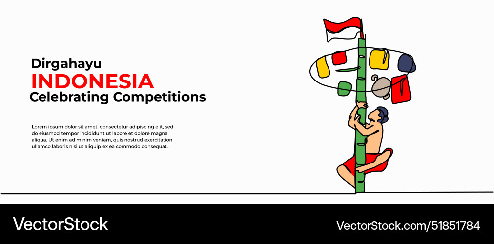 Dirgahayu indonesia celebrating Royalty Free Vector Image