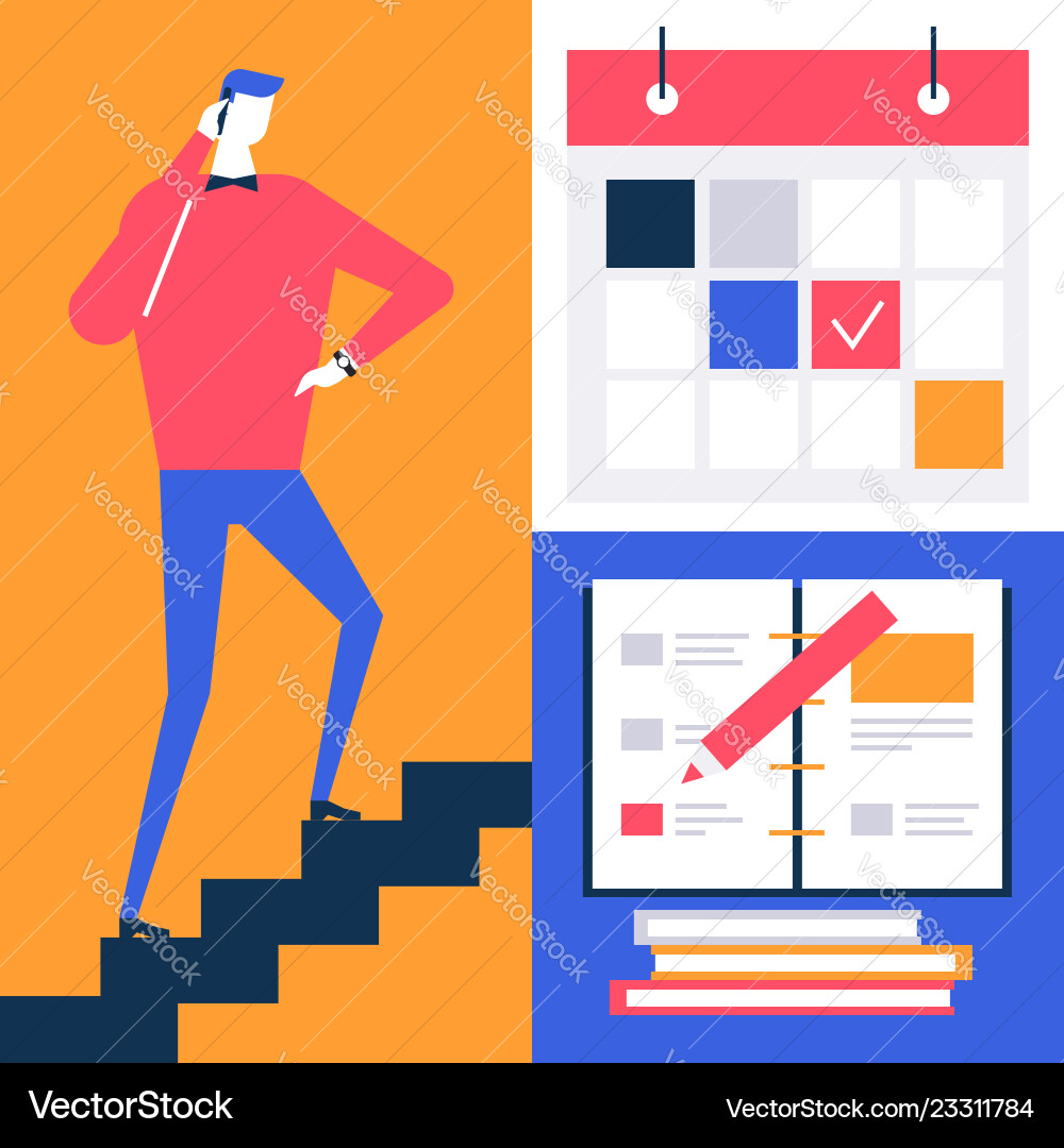Due date - flat design style colorful Due date - flat design style colorful vector image