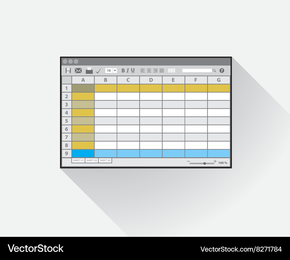 Empty table document Royalty Free Vector Image