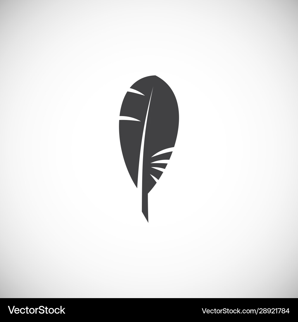 Feather icon on background for graphic and web Feather icon on background for graphic and web vector image