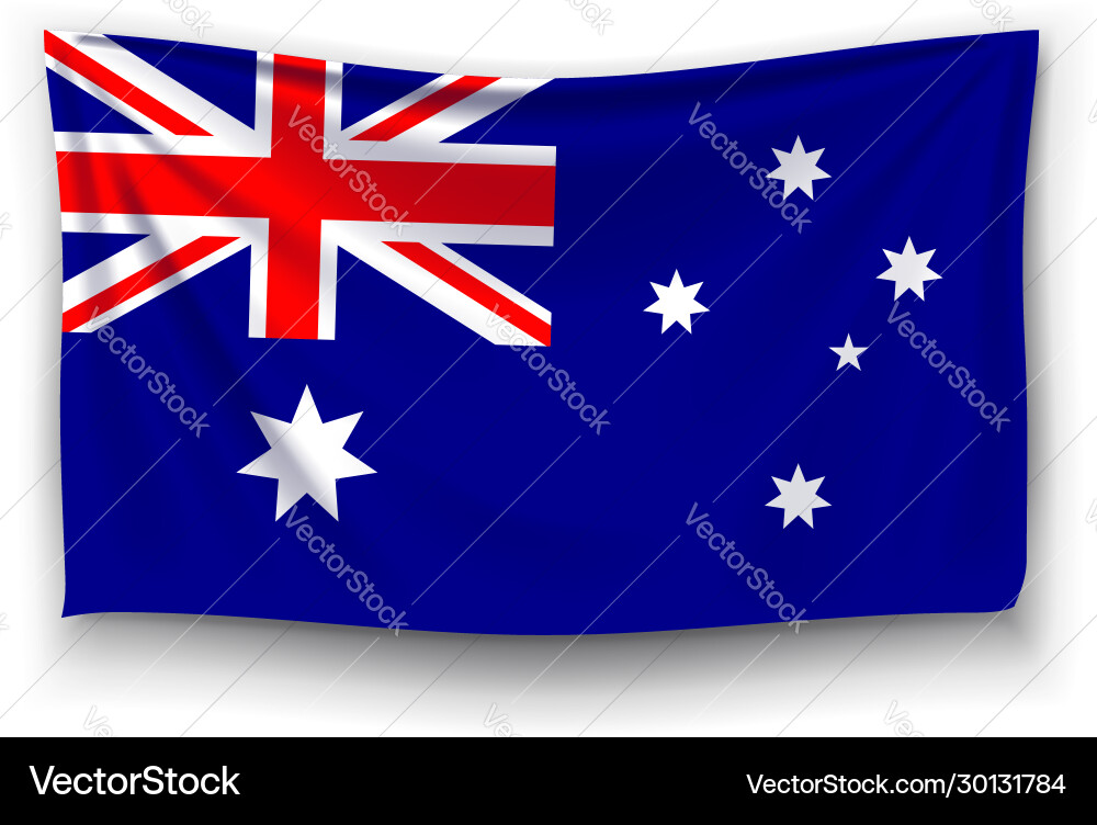 Flag australia vector image