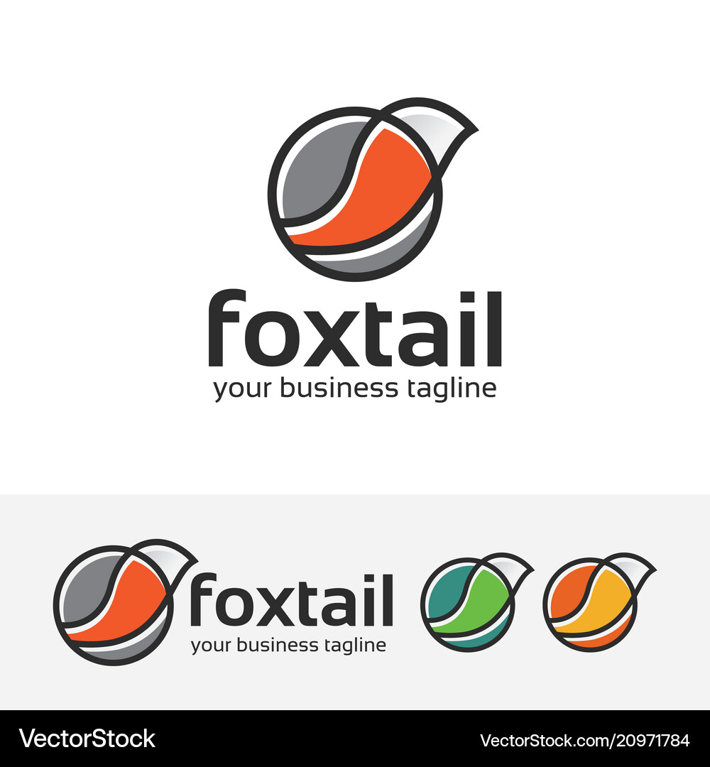 Foxtail Animal Logo Vector Image