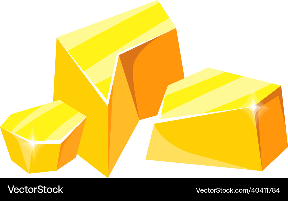 Gold natural gem golden symbols materials Gold natural gem golden symbols materials vector image