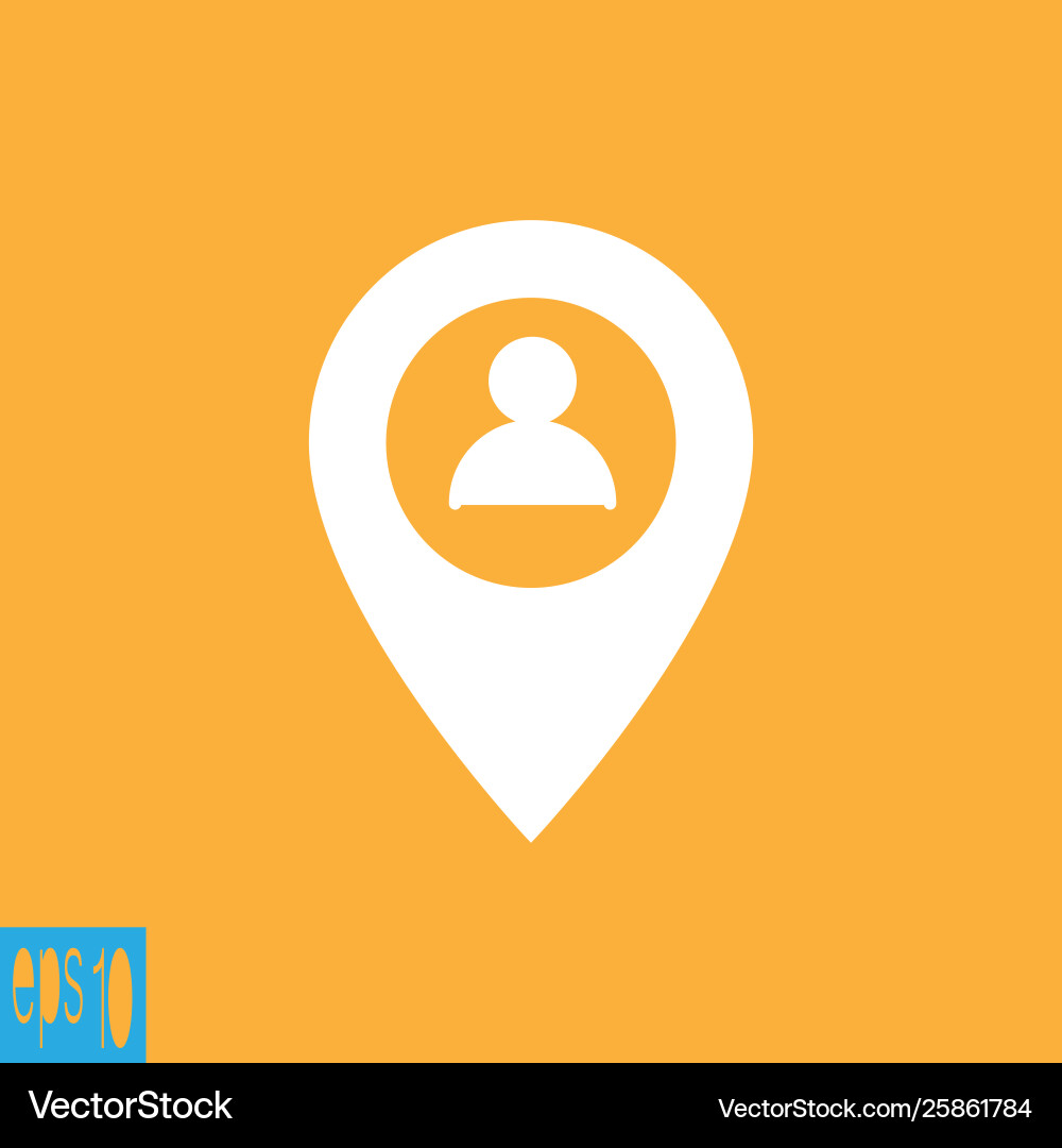 Map icon profile user Vector Image