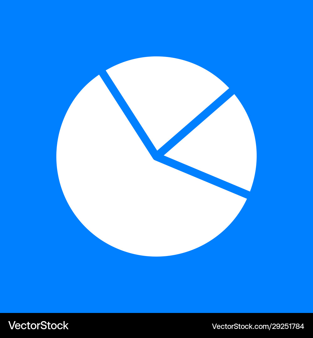 Pie chart and background vector image