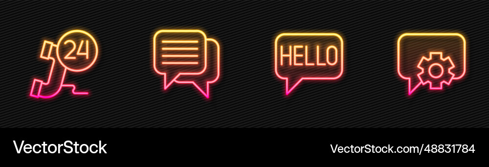 Set line hello in different languages telephone Set line hello in different languages telephone vector image