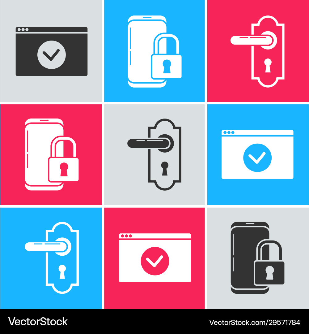 Set secure your site with https ssl smartphone Set secure your site with https ssl smartphone vector image