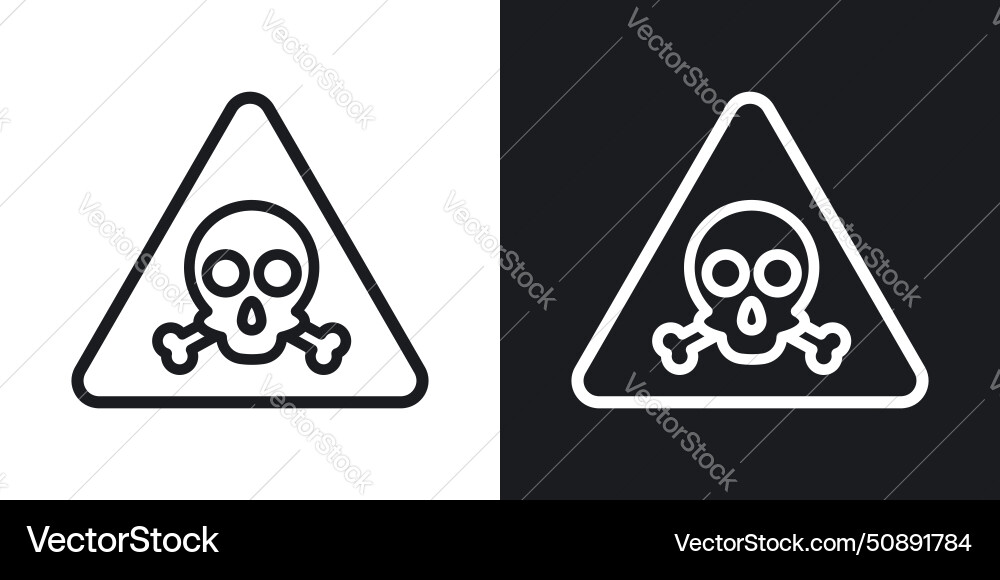 Toxic sign icon set danger caution poison Toxic sign icon set danger caution poison vector image