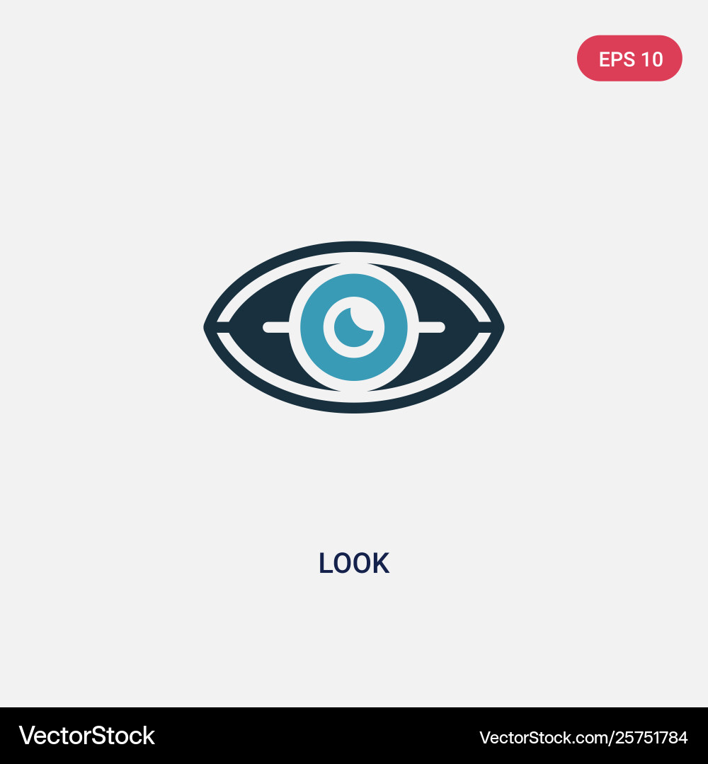 Two color look icon from user interface concept Vector Image