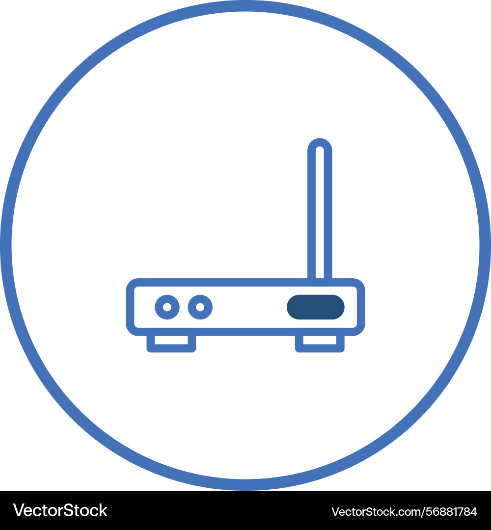 Wireless router icon design clean for network vector image