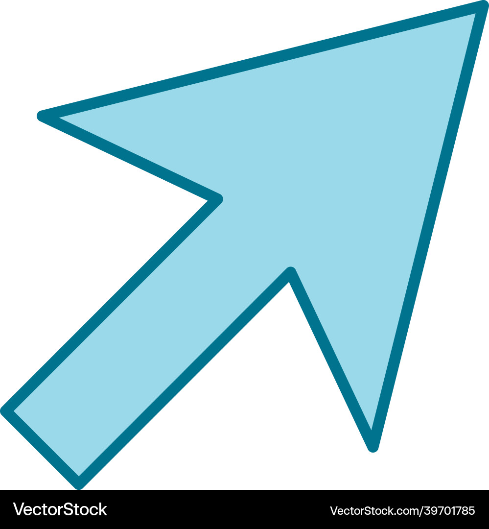 Arrow click icon vector image