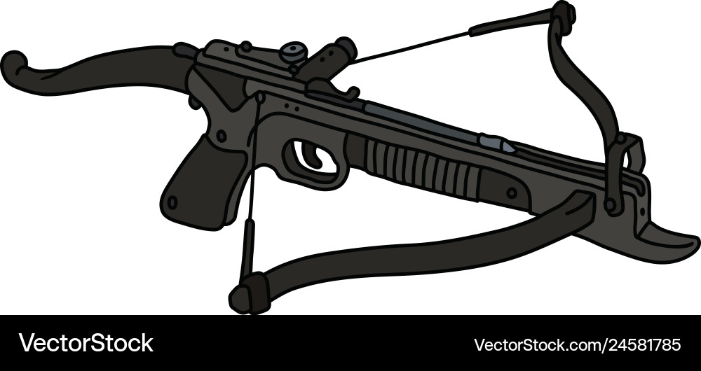 Black Sport Crossbow Vector Image