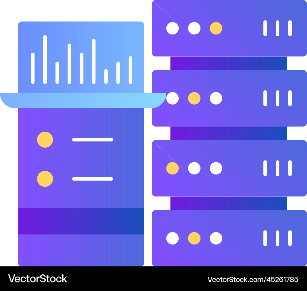 Blockchain server icon data network cloud vector image