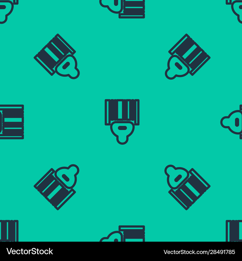Blue line scanner scanning bar code icon isolated Vector Image