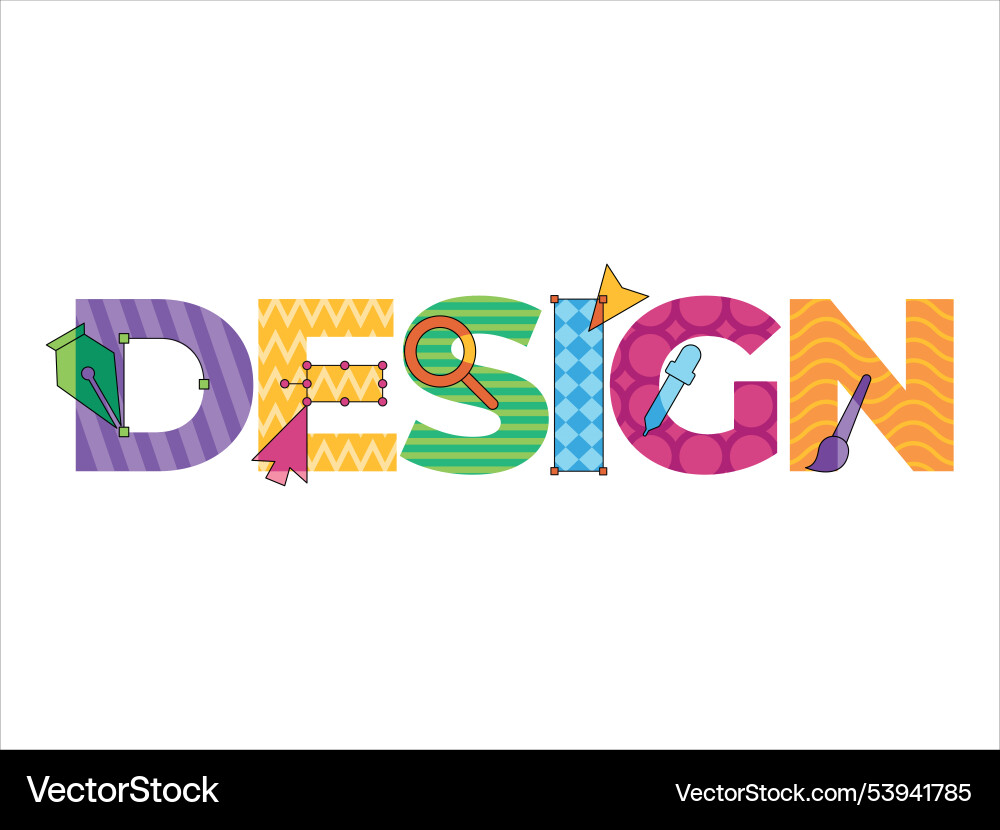 Design font colorful creative unique editable Design font colorful creative unique editable vector image