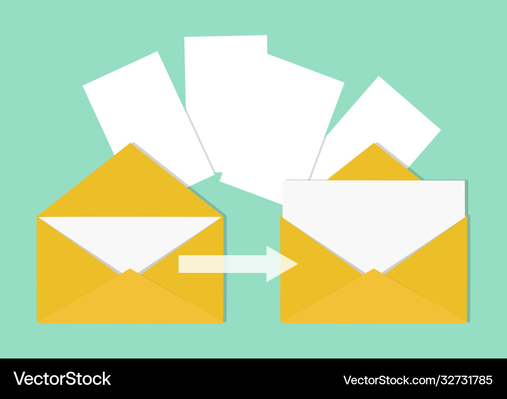 Folders with documents file transfer concept Vector Image