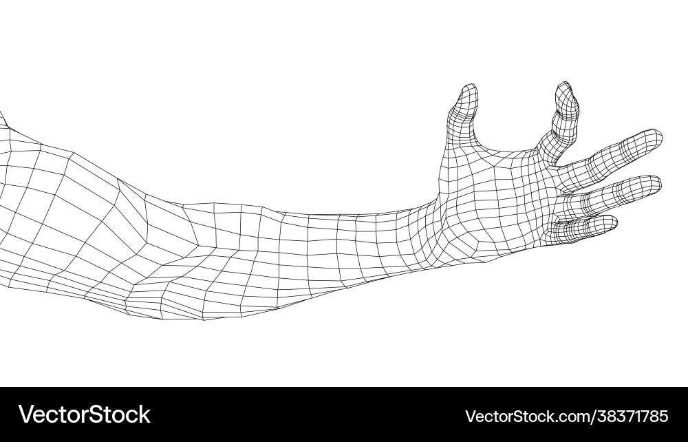 Hand hold some tiny or thin object vector image