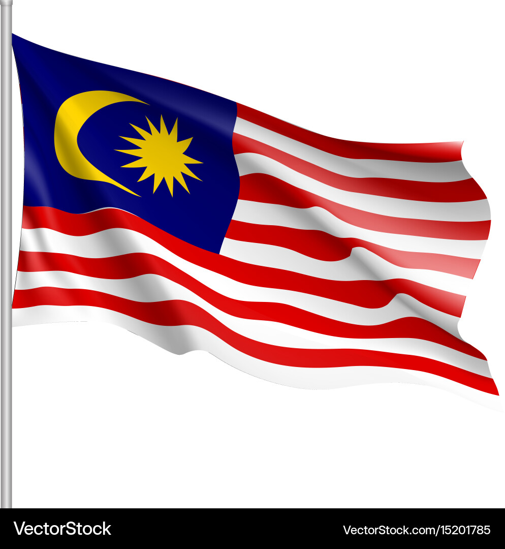National flag of malaysia Vector Image