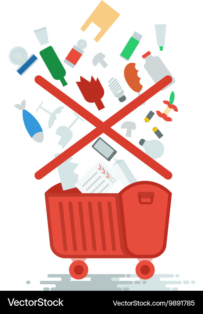Need to sort trash Vector Image