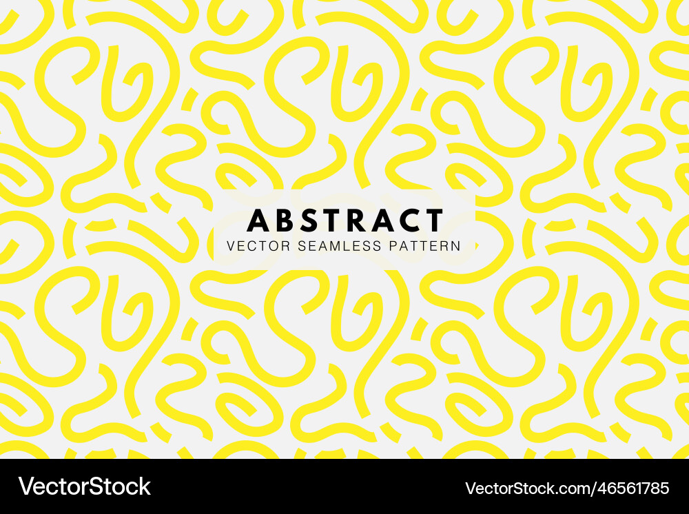 Wiggly yellow lines abstract seamless pattern Wiggly yellow lines abstract seamless pattern vector image
