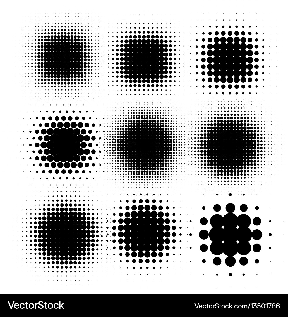 Abstract Dotted Round Shape vector image