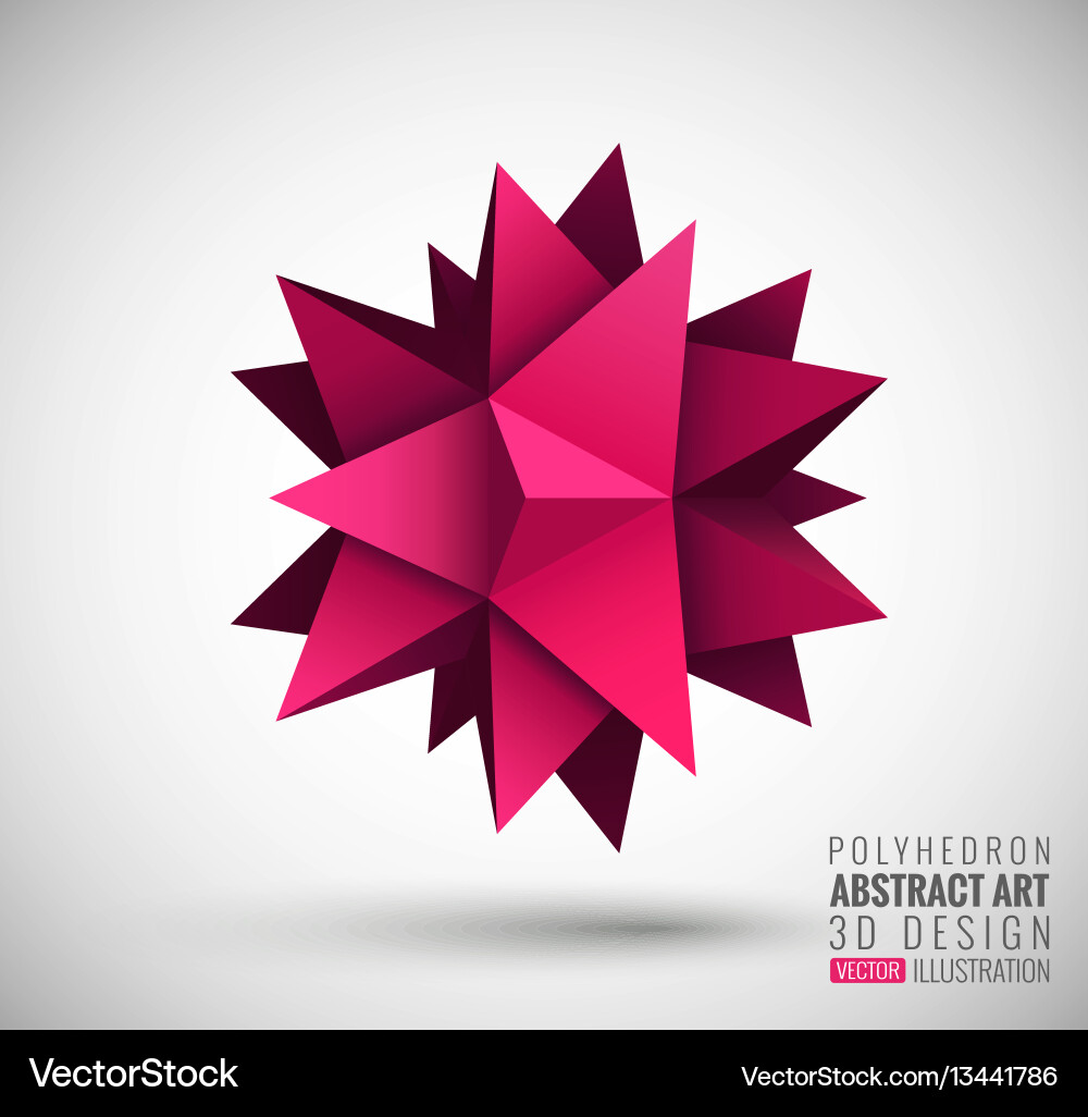 Abstract explosion polyhedron Abstract explosion polyhedron vector image
