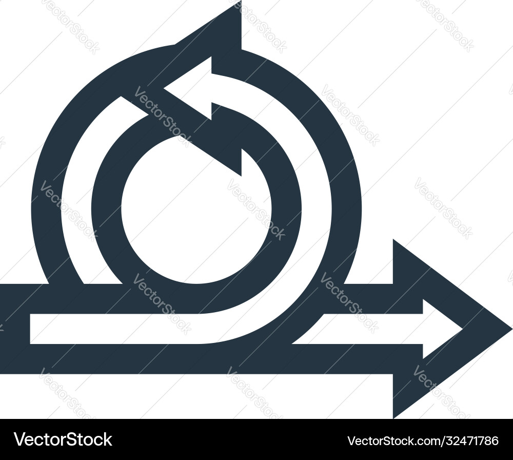 Agile icon isolated on white background outline vector image