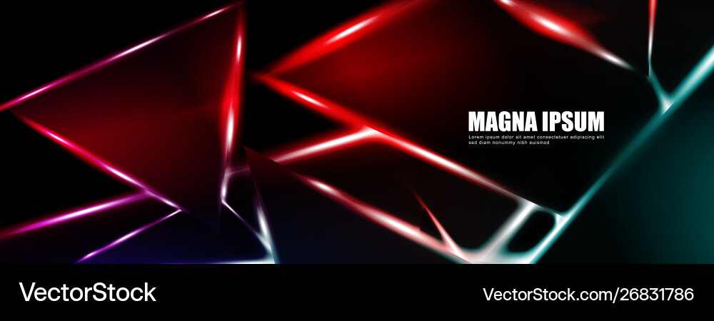 Background a luminous triangle shape design vector image