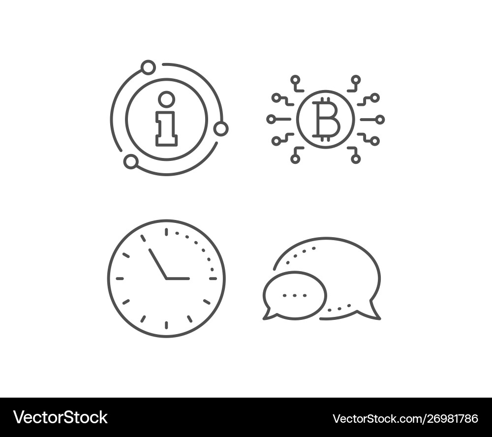 Bitcoin system line icon cryptocurrency scheme Vector Image