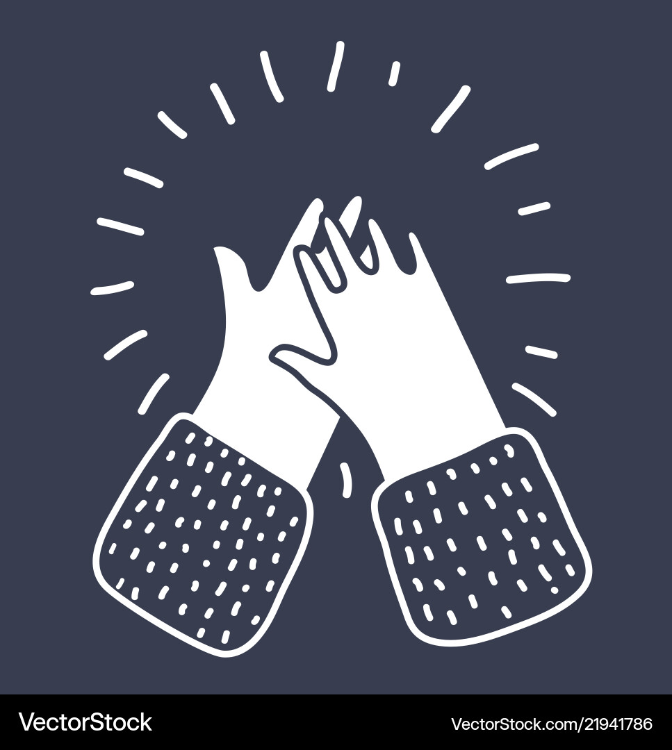 Clapping Hands Applause Isolated Vector Image