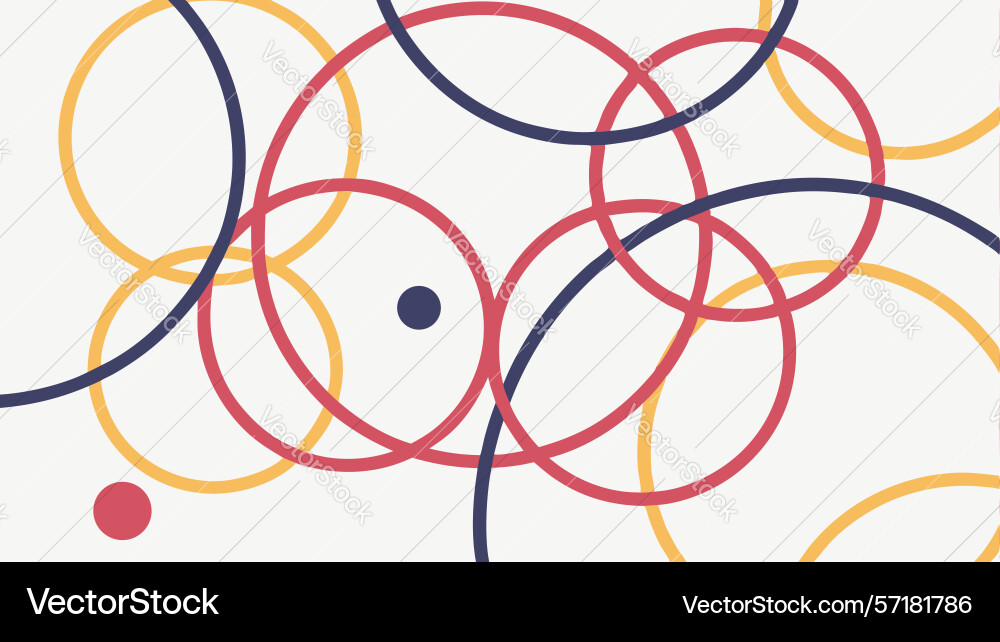 Colorful intersecting circles abstract background Vector Image