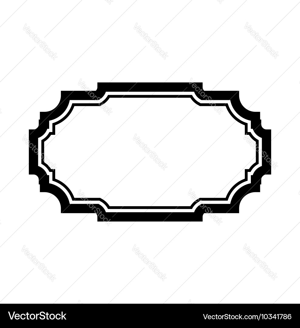 Elegant Black Frame Border Vector Image