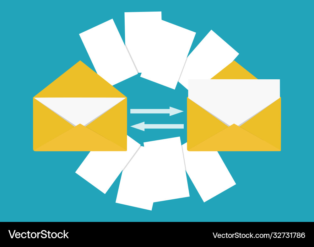 Folders with documents file transfer concept Vector Image