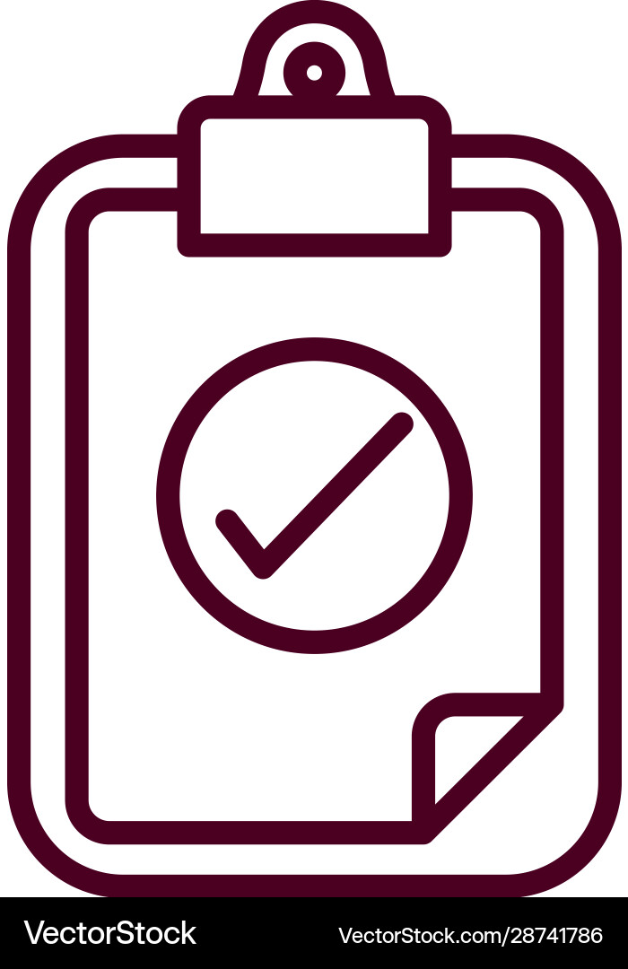 Isolated data document and check mark vector image