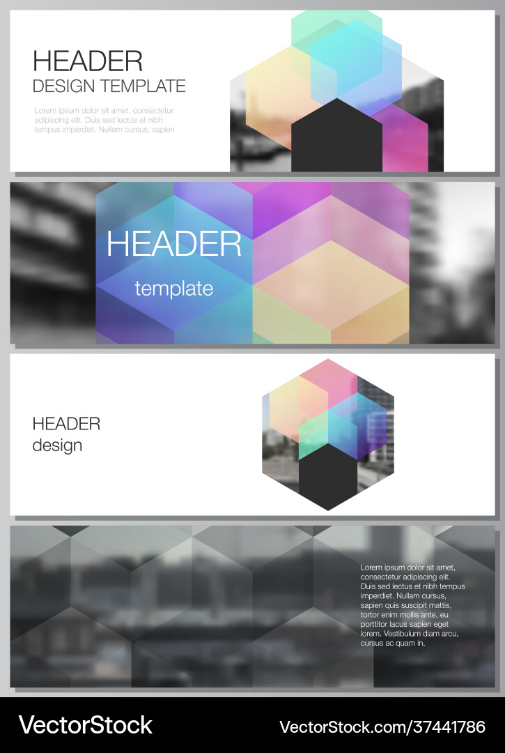 Layout headers banner design templates vector image