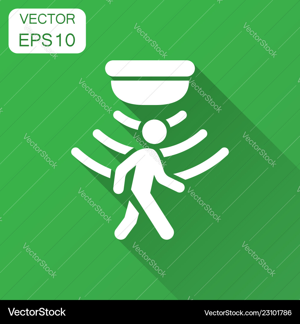 Motion sensor icon in flat style waves Motion sensor icon in flat style waves vector image
