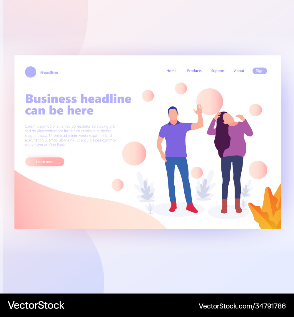 People work in a team and interact with graphs vector image