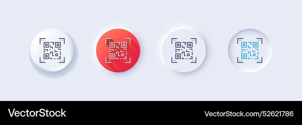 Qr code line icon scan barcode sign icons Qr code line icon scan barcode sign icons vector image