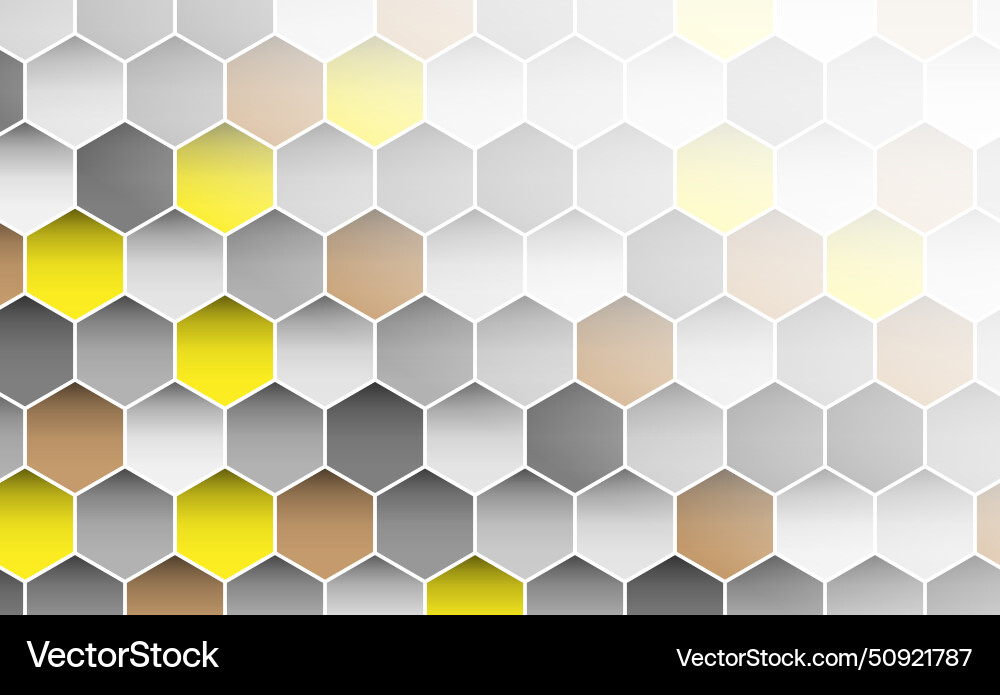 Abstract hexagon background with shadow vector image